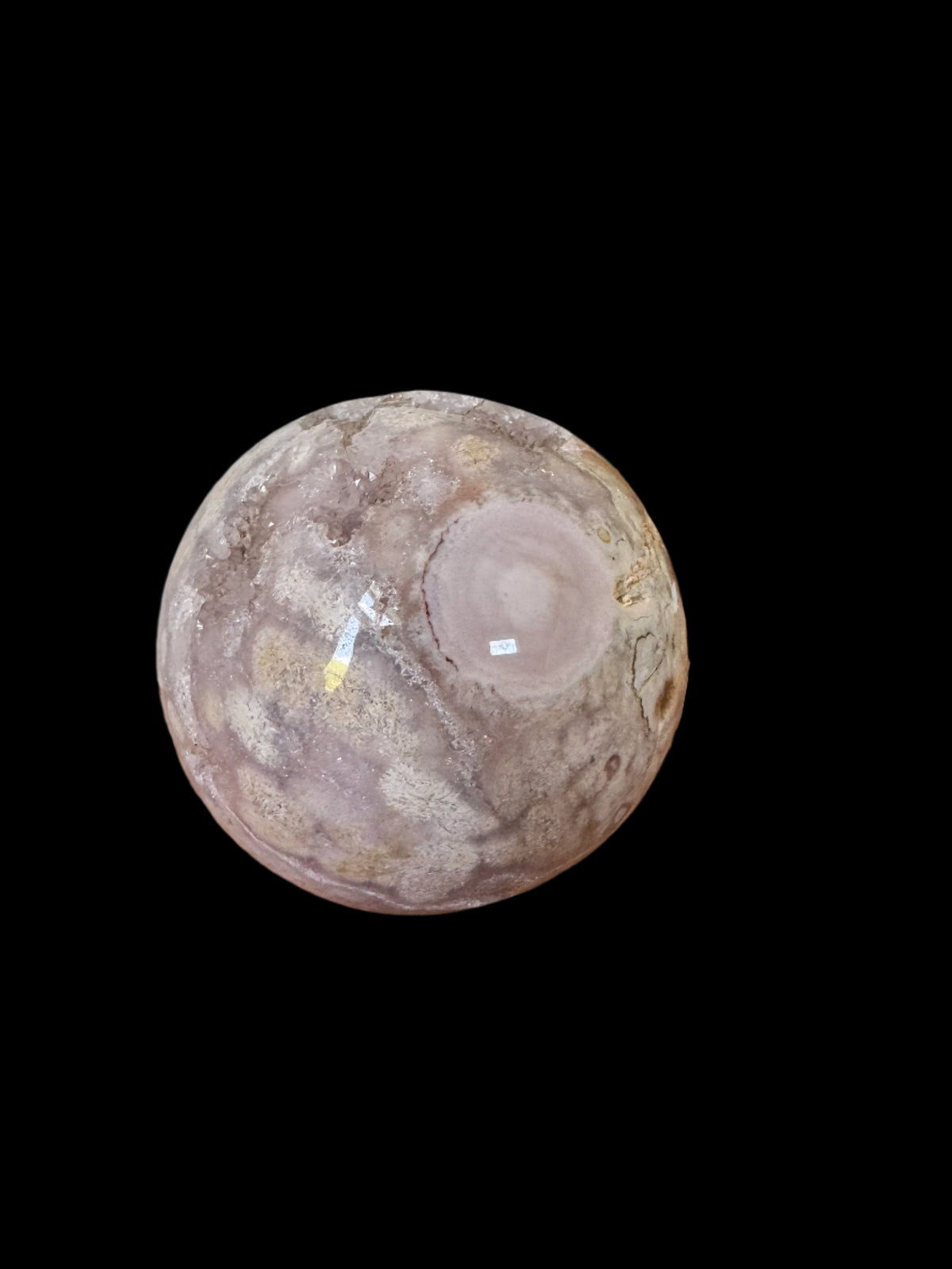 Pink Amethyst Sphere with Druzy