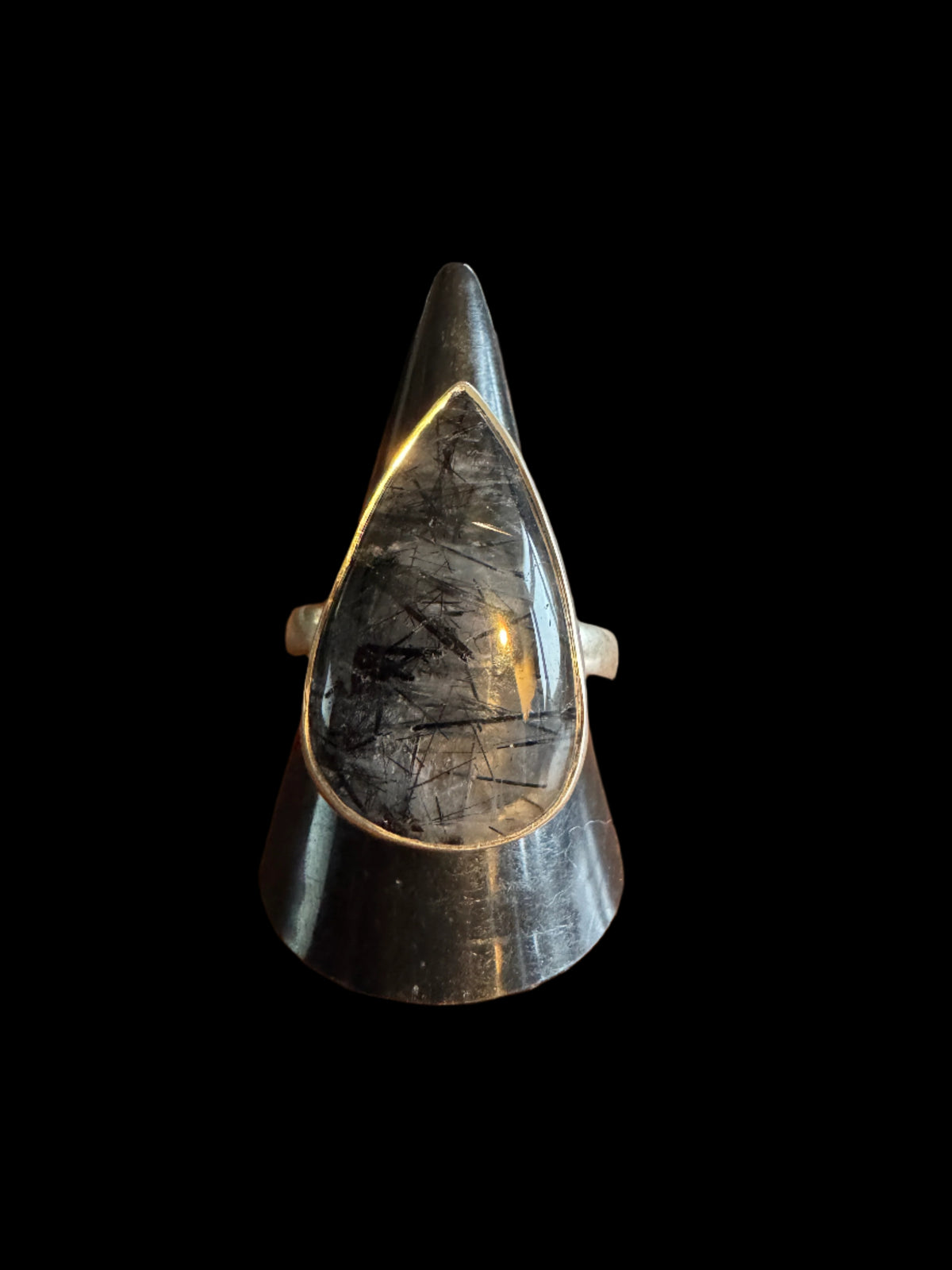 Unique Rutilated Quartz Sterling Silver Ring