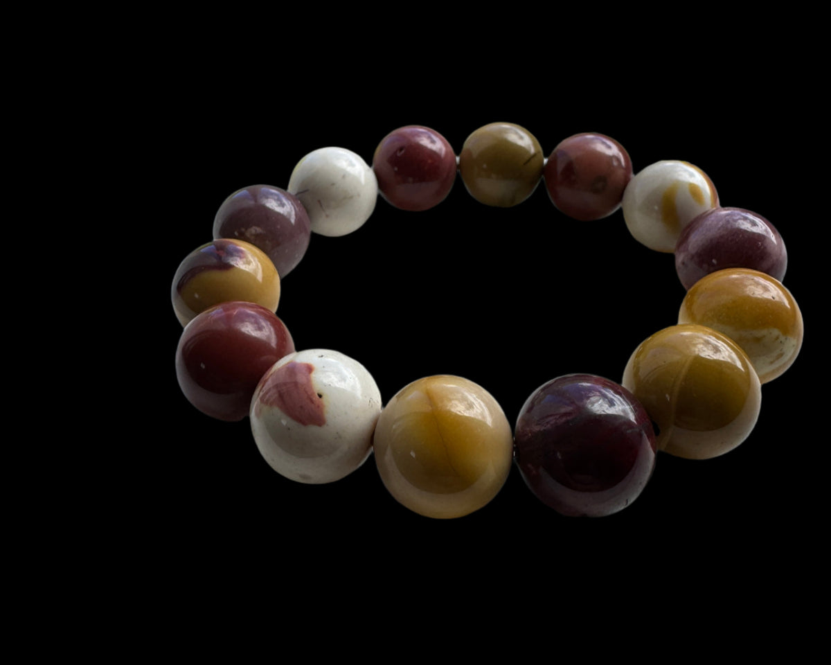 Crystal Bracelet - Mookaite Large Bead