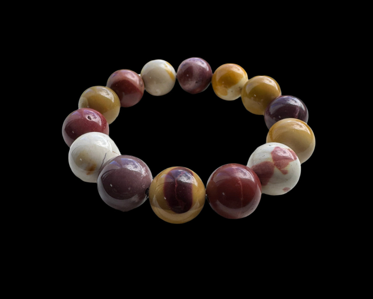 Crystal Bracelet - Mookaite Large Bead