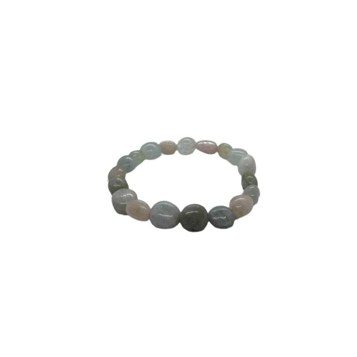 Morganite and aquamarine stretch bracelet