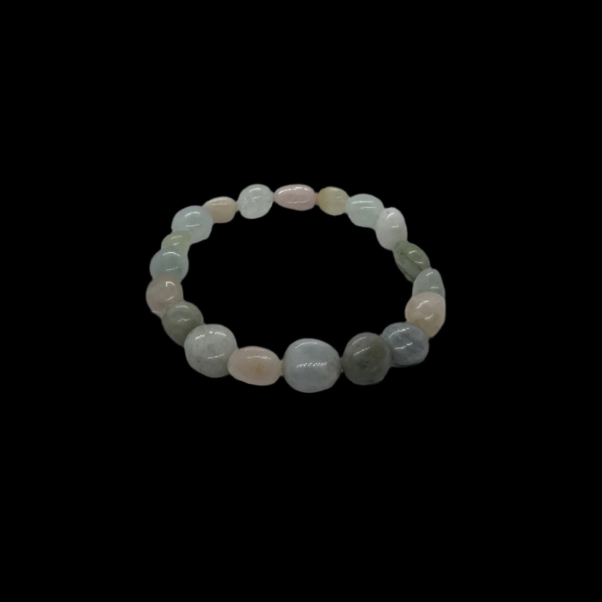 Morganite and Aquamarine stretch bracelet
