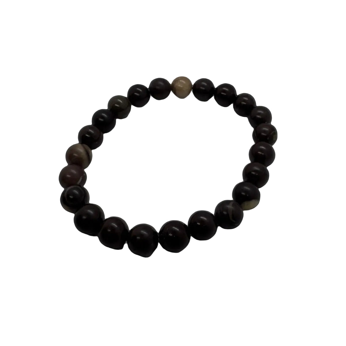 Purple Artistic Stone 8mm stretch bracelet
