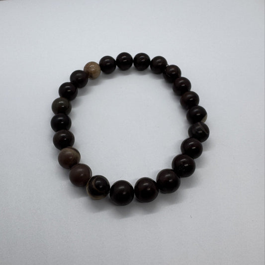 Purple Artistic Stone 8mm stretch bracelet