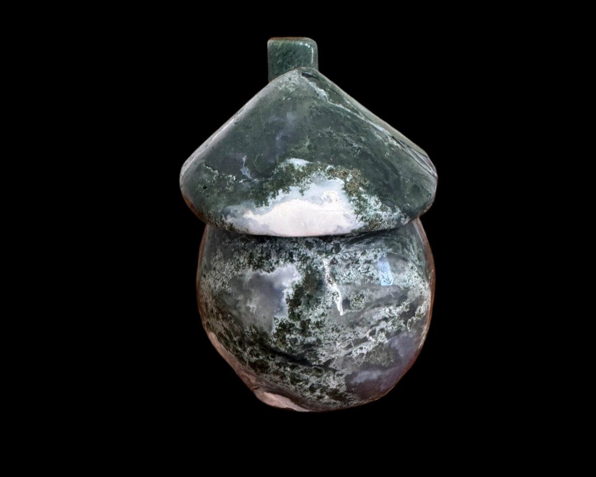 Moss Agate Mushroom House