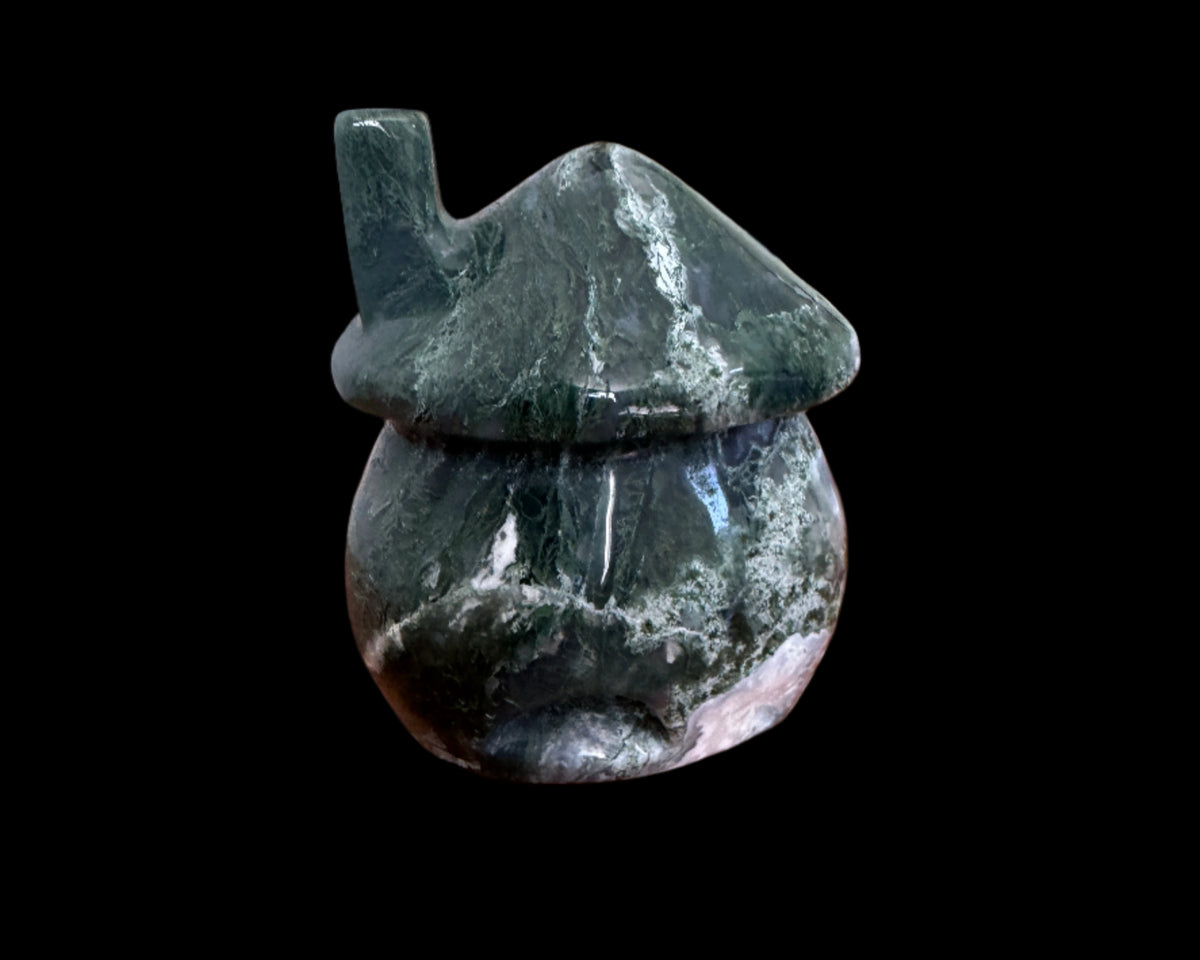 Moss Agate Mushroom House
