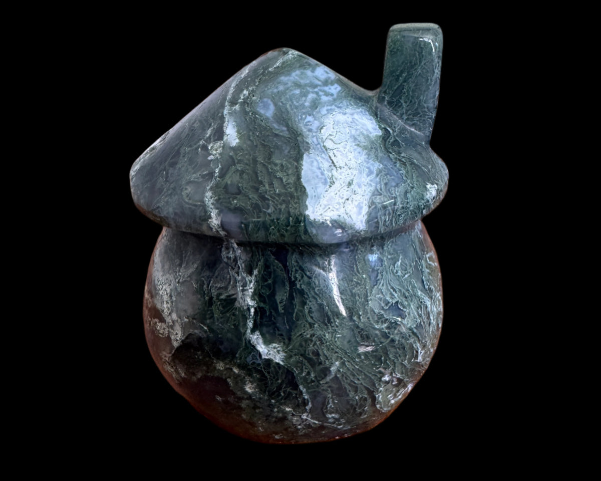 Moss Agate Mushroom House