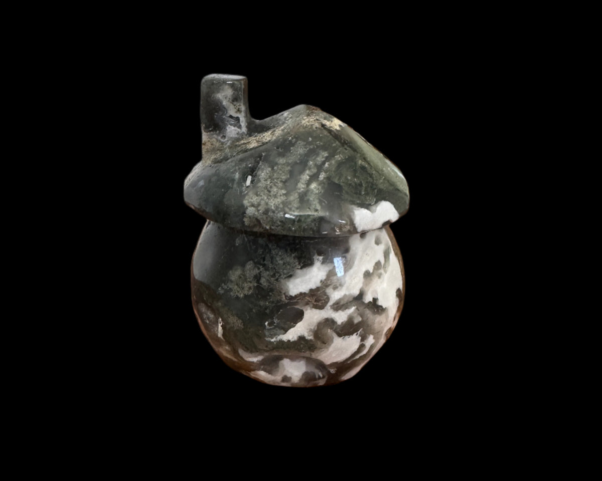 Moss Agate Mushroom House