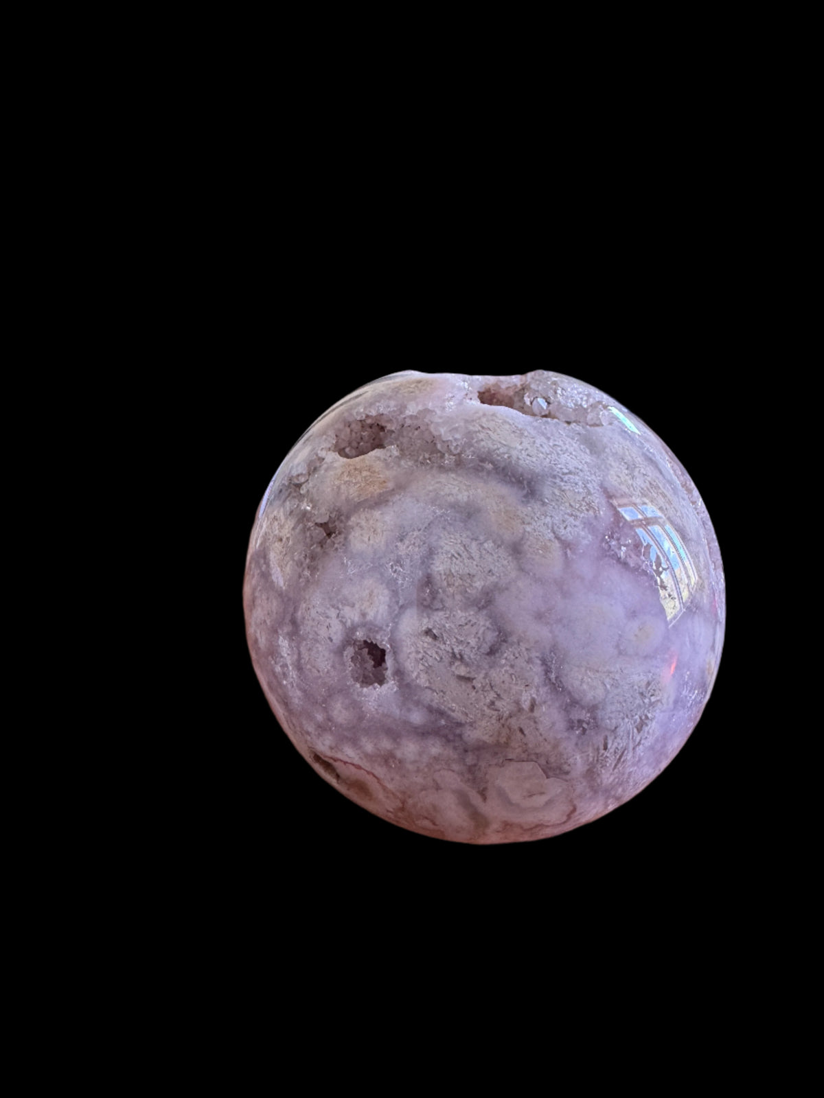 Pink Amethyst Sphere with Druzy