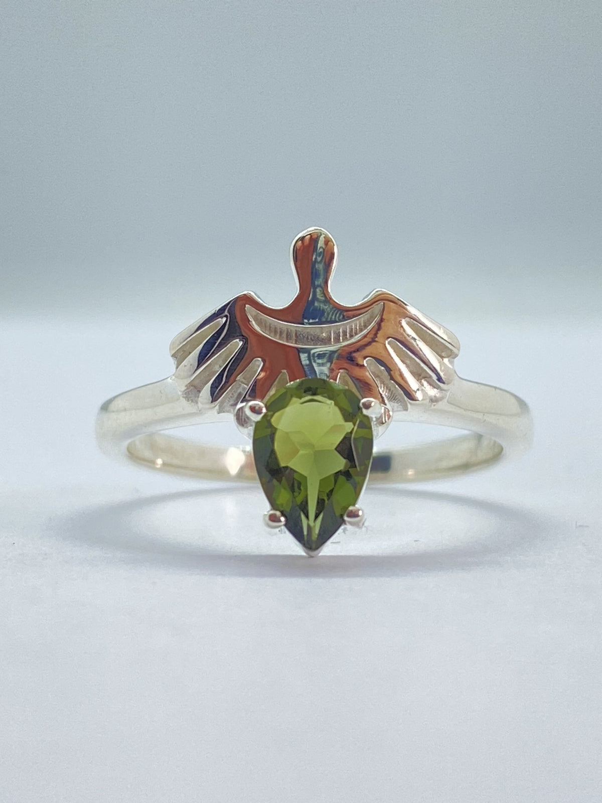 Sterling Silver Ring with Moldavite