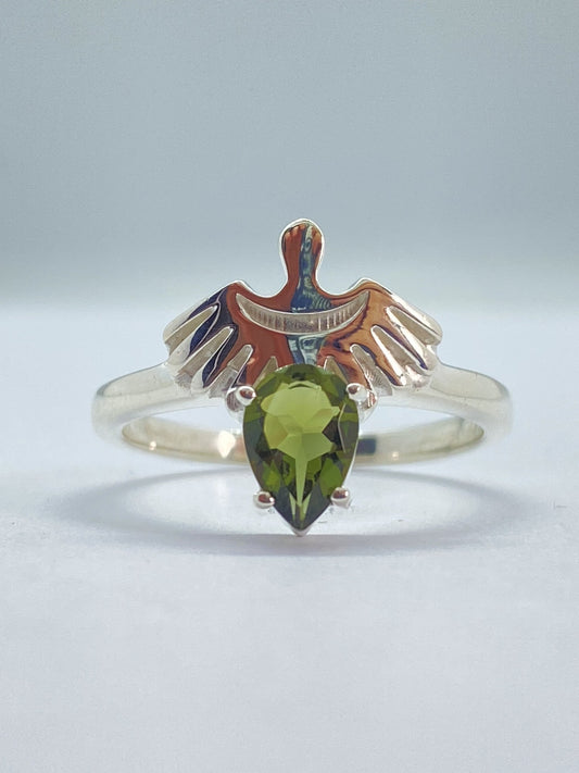 Sterling Silver Ring with Moldavite