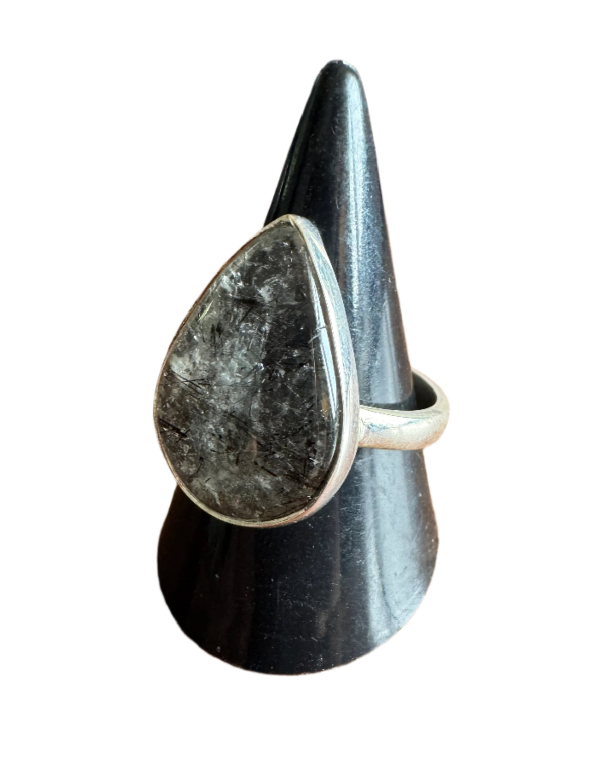 Sterling Silver Ring with Rutilated Quartz