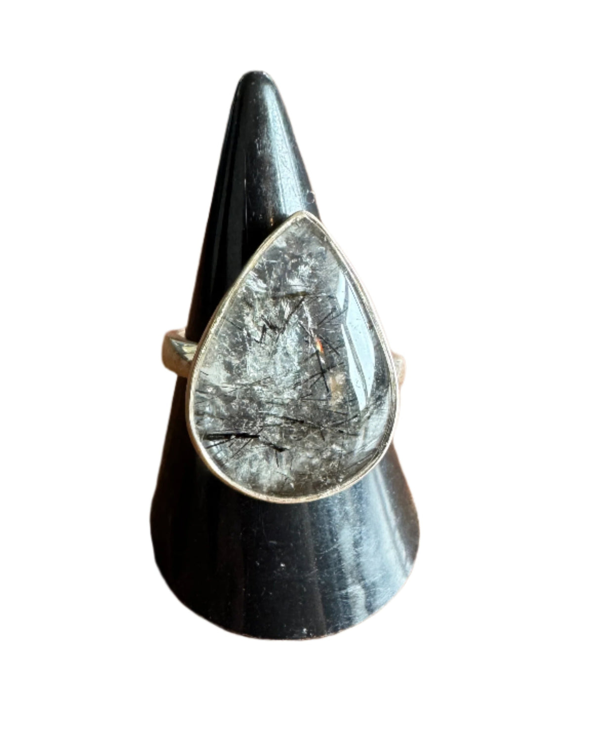 Sterling Silver Ring with Rutilated Quartz
