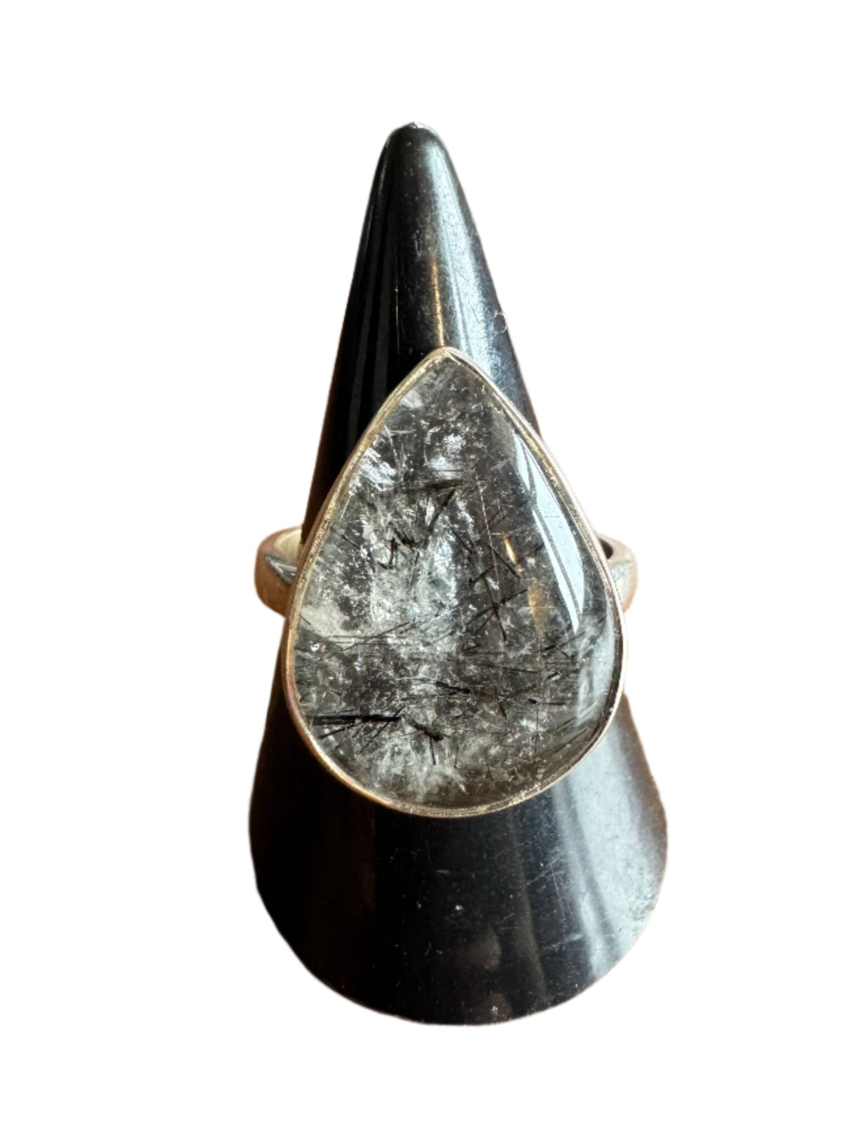 Sterling Silver Ring with Rutilated Quartz