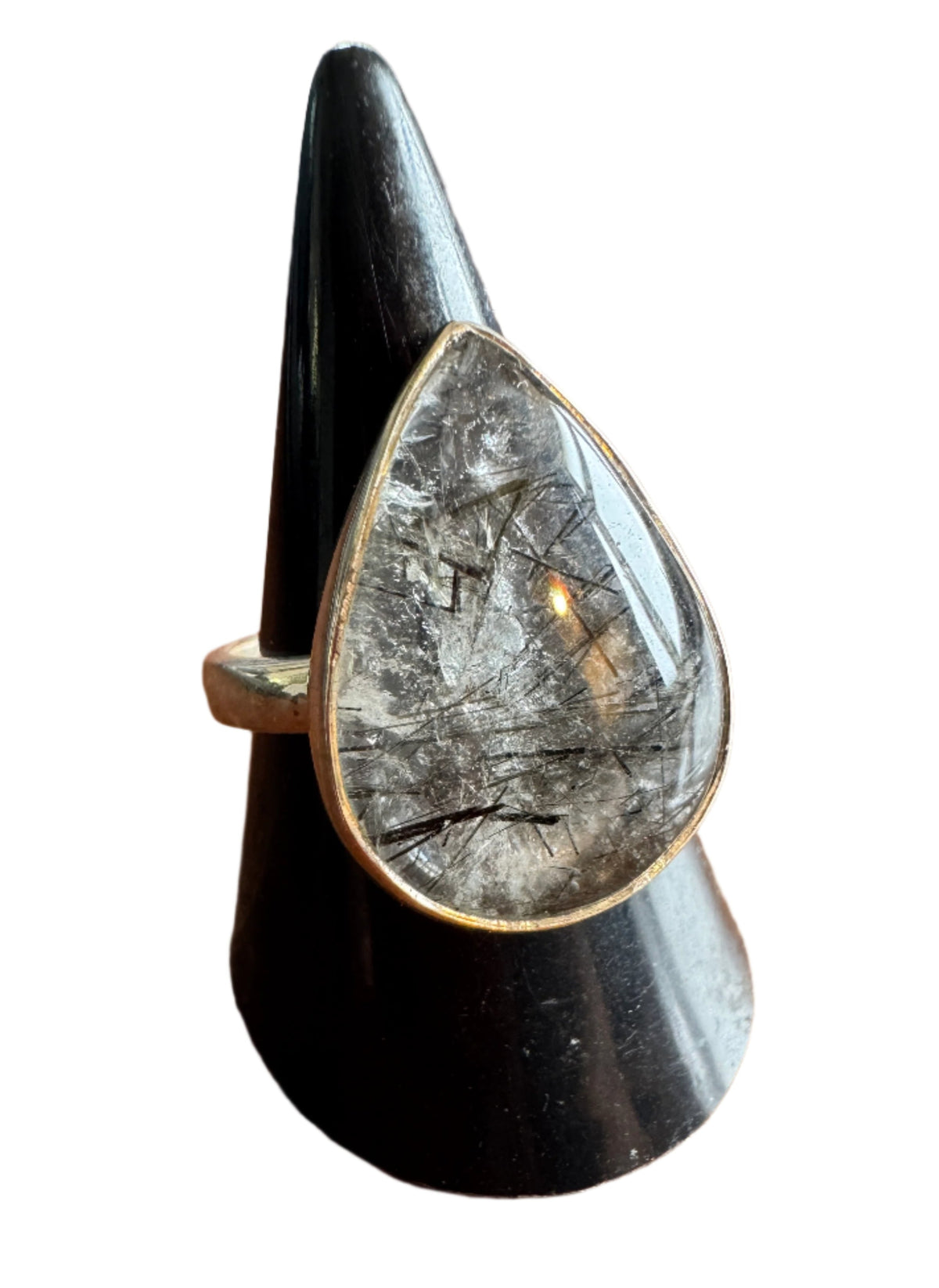 Sterling Silver Ring with Rutilated Quartz